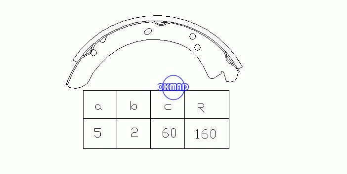マツダドラムブレーキシューズOEM：0559-26-310 MK3320 GS7107、OK-BS186
