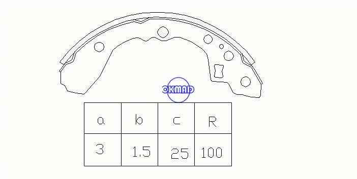 MAZDA 626 II Hatchback (GC) III Hatchback (GD) Sapatas de freio de tambor FMSI: 1376-S540 OEM: MRG030-26-310 MK3347 FSB210 GS8205, OK-BS191