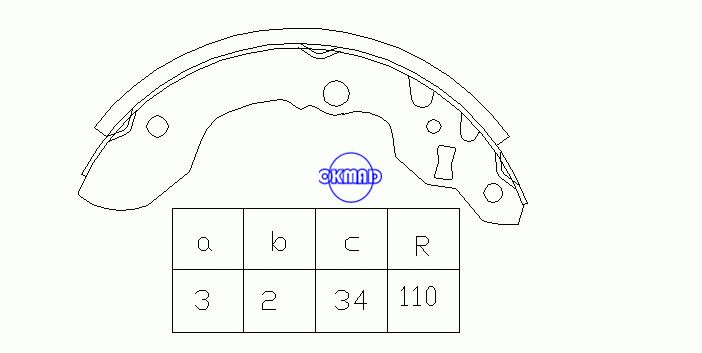 GEO TRACKER Cabrio Station Wagon SUZUKI VITARA Cabrio ESCUDO Mâchoires de frein à tambour FMSI: 1483-S641 1440-S641 OEM: 53200-60850 K9937 GS7260, OK-BS192