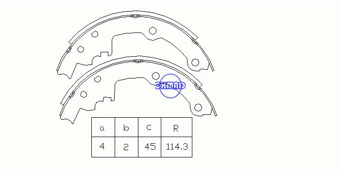 BUICK CENTURY Estate Saloon ELECTRA CHEVROLET LUMINA PONTIAC TRANS SPORT Sapatas de freio de tambor FMSI: 2165T-S552 OEM: 12321413, OK-BS208