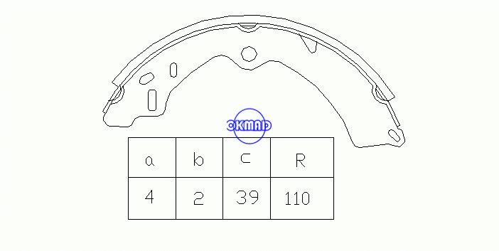 Sapatas de freio de tambor SUZUKI SAMURAI SJ 410 Cabrio 413 JIMNY OEM: 53210-83040 FSB260 MK9917 GS8278, OK-BS210