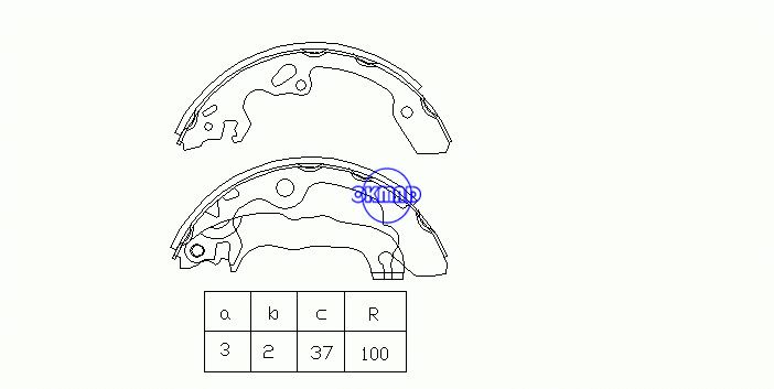 フォードフォーカスサルーンターニエドラムブレーキシューFMSI：1513-S747 OEM：1075549 FSB565 GS8636、OK-BS218