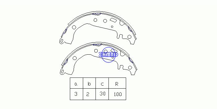 TOYOTA CELICA Coupe COROLLA Saloon PRIUS Hatchback YARIS VERSO Sapatas de freio FMSI: 8105-S753 OEM: 04495-52020 FSB582 K2342 GS8673, OK-BS220