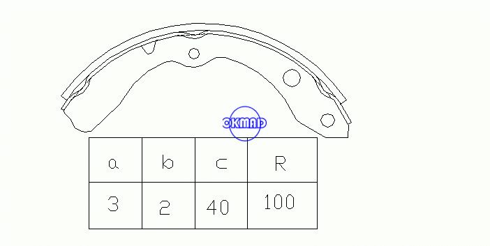 DAIHATSU HIJET Box SPARCAR Bus Tambour freins à tambour FMSI: 1318-S457 OEM: 04494-87701-000 MK2202 GS8304, OK-BS228