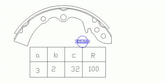MAZDA 1000 1300 323 I Sapatas de freio de tambor do vagão da estação FMSI: 8118-S429 OEM: 8531-33-310 MK3307 FSB053 GS8042, OK-BS229