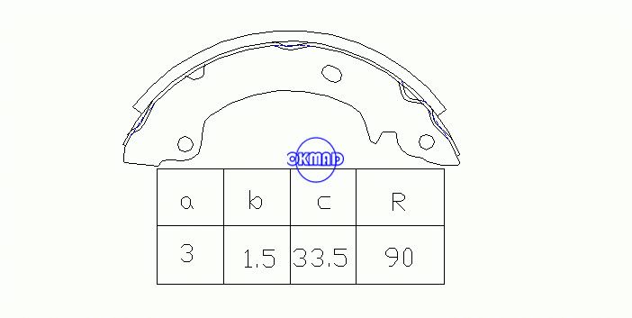 HYUNDAI PONY / EXCEL Berline (X-2) S COUPE (SLC) Mâchoires de frein à tambour FMSI:1423-S620 OEM:58305-23A00 FSB269 FK-11148 K11148 GS8552, OK-BS230