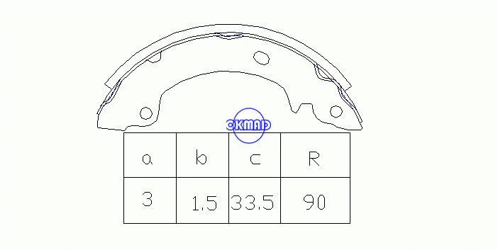 HYUNDAI PONY / EXCEL Berline (X-2) S COUPE (SLC) Mâchoires de frein à tambour FMSI:1423-S620 OEM:58305-23A00 FSB269 FK-11148 K11148 GS8552, OK-BS230