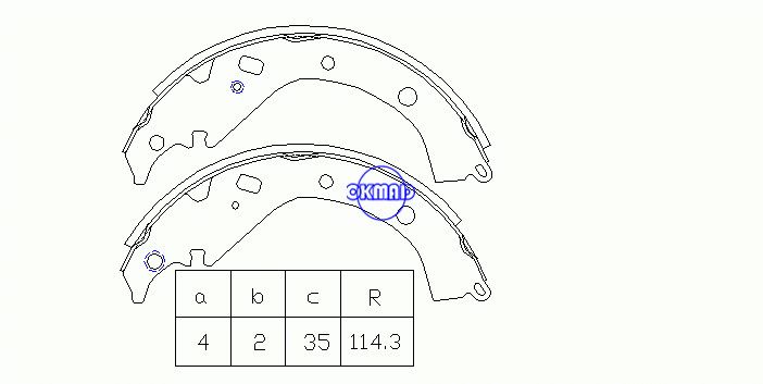 TOYOTA CORONA PREMIO SPACIO SIENTA SUCCEED OPA PREMIO PROBOX WISH 드럼 브레이크 슈즈 FMSI:1447-790 OEM:04495-63010 K2358 GS7816, OK-BS232