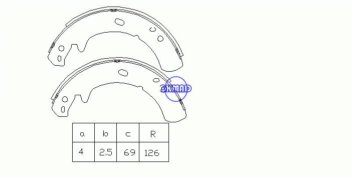LAND ROVER DEFENDER Cabrio Pickup Station Wagon DISCOVERY I II Drum Brake shoes FMSI: 1557-S825 OEM: ICW500010 FSB473 GS8429، OK-BS233