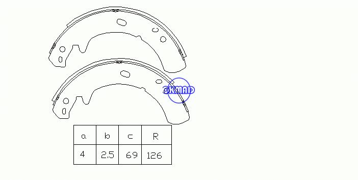LAND ROVER DEFENDER Cabrio Pickup Station Wagon DISCOVERY I II Sapatas de freio a tambor FMSI: 1557-S825 OEM: ICW500010 FSB473 GS8429, OK-BS233