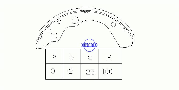 MAZDA 323 CFS IV LASER EUNOS FAMILIA Sapatas de freio de tambor OEM: 84Y5-26-38Z MK3373 FSB315 GS8290, OK-BS242