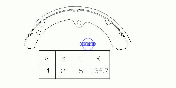 TOYOTA HILUX III IV 픽업 드럼 브레이크 슈즈 OEM: 04494-35060 MK2293 GS7083, OK-BS250