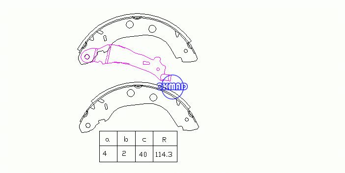 NISSAN KUBISTAR MPV PRIMERA Hatchback Traveller RENAULT GRAND KANGOO Sapatas de freio de tambor Express FMSI: 1694-S1028 OEM: 44060-3J325 MK1230 FSB577 GS8655, OK-BS259