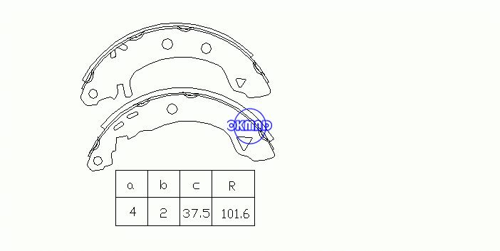ALFA ROMEO CITROEN AX FIAT BRAVA BRAVO MAREA Fim de semana RENAULT 19 II Chamade RAPID Box Sapatas de freio a tambor OEM: 95659661 FSB401 GS8631, OK-BS261