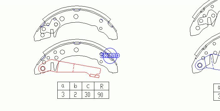 AUDI 80 COUPE SEAT AROSA CORDOBA VW DERBY POLO GOLF JETTA PASSAT SANTANA SCIROCCO Kasut brek gendang FMSI: 1354-S559 OEM: 171609525A FSB191 GS8166, OK-BS264R