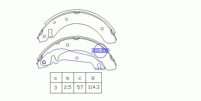 FORD SIERRA Hayon Turnier Mâchoires de frein à tambour OEM: 5020552 FSB176 GS6207, OK-BS267