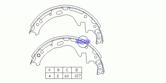NISSAN PICK UP (D21) TERRANO CARAVAN / HOMY DATSUN TRUCK Sapatas de freio de tambor FMSI: 2170-S572 OEM: 44060-03N25 FSB317 FN-1175 K1171 GS8513, OK-BS276