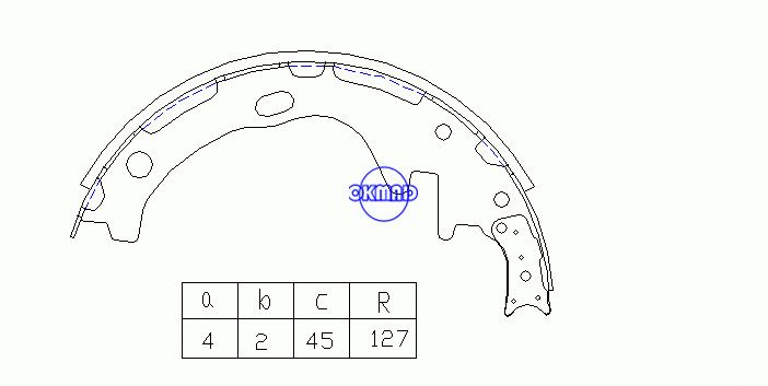 NISSAN Atlas Datsun Truck PICK UP URVAN Box Box Tambor sapatas FMSI: 2169-S571 OEM: 44060-21G25 MK1175 GS8515, OK-BS277