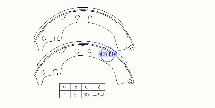 Mâchoires de frein à tambour TOYOTA CORONA YT140 CT141 OEM: 04495-20040 MK2268, OK-BS281
