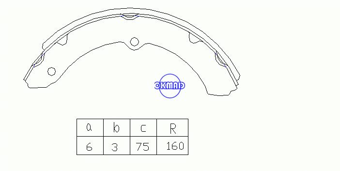 TOYOTA DYNA TOYOACE COASTER Sapatas de freio de tambor OEM: 04494-36100 K2294 GS7084 GS7094, OK-BS283R