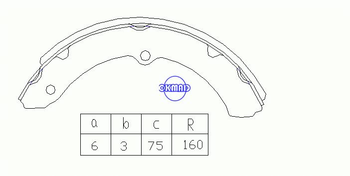Sapatas de freio de tambor TOYOTA DYNA TOYOACE COASTER OEM: 04495-36090 K2295 GS7085, OK-BS284R
