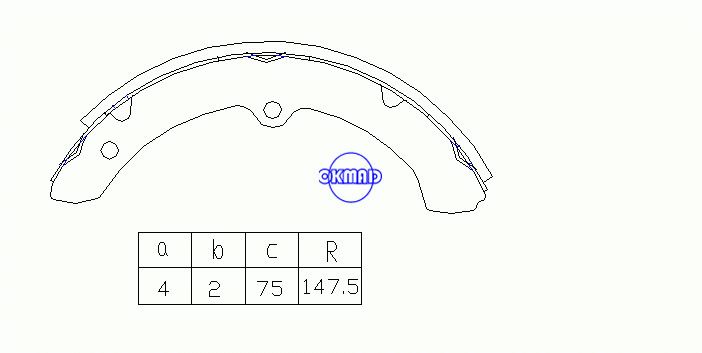 TOYOTA DYNA TOYOACE QUICK DELIVERY Sapatas de freio de tambor OEM: 04494-36160 MK2296 GS7086, OK-BS285