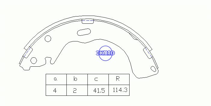 FORD MAVERICK MAZDA 626 PREMACY TRIBUTE Sapatas de freio de tambor FMSI: 1524-S760 OEM: ECY1-26-38ZC MK3382 GS8664, OK-BS320