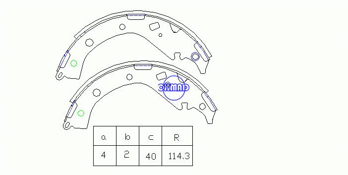 TOYOTA RAV 4 II TRUCK RAV4 4-2.0L 4-2.4L 드럼 브레이크 슈즈 FMSI:1542-S802 OEM:04495-42080 FSB650 MK2404 MK2371 GS8492, OK-BS324