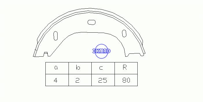 BMW 6 (E24) Sapatas de freio de tambor FMSI: 1551-S901 OEM: 34411159467 FSB92 GS8219, OK-BS330