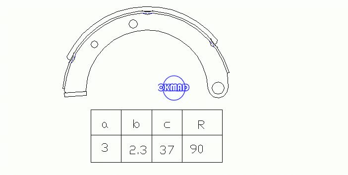 Sapatas de freio de tambor MITSUBISHI Canter Rosa HYUNDAI HD72 HD45 Mighty II OEM: MT107334 MK6600 SA121 GS7186, OK-BS348