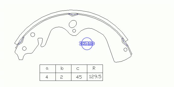 KIA RETONA (CE) SPORTAGE (K00) Mâchoires de frein à tambour FMSI:1505-S737 OEM:0K045-26-38Z SA018 GS8682, OK-BS356