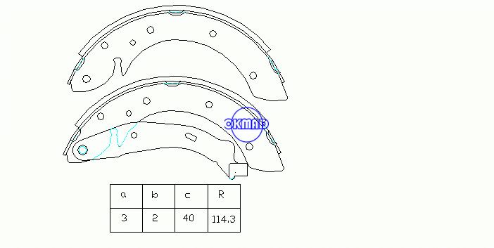 CITROEN BERLINGO / BERLINGO FIRST Box MPV PEUGEOT 405 PARCEIRO Combispace Tepee Drum Sapatas de freio FMSI: 1698-S1032 OEM: 4241.K8 FSB567 GS8635, OK-BS380