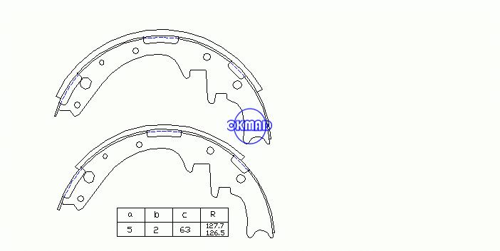 FORD USA AEROSTAR EXPLORER Mâchoires de frein à tambour FMSI:2089AT-S581 OEM:E9TZ2200B LS1743, OK-BS386R