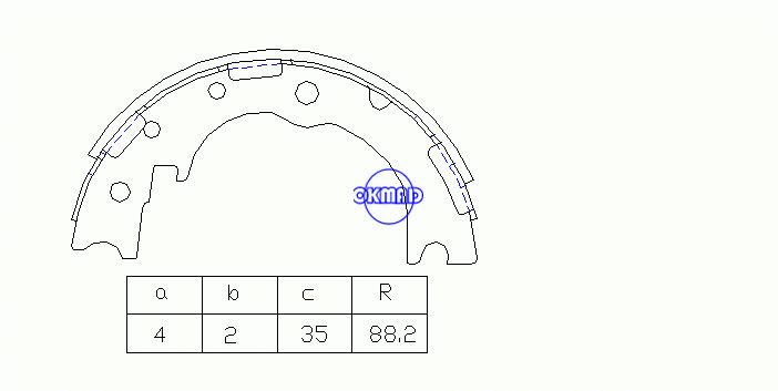 TOYOTA DYNA Plataforma / Chasis Zapatas de freno de tambor OEM: 46530-25010 MK0015 GS7269, OK-BS394