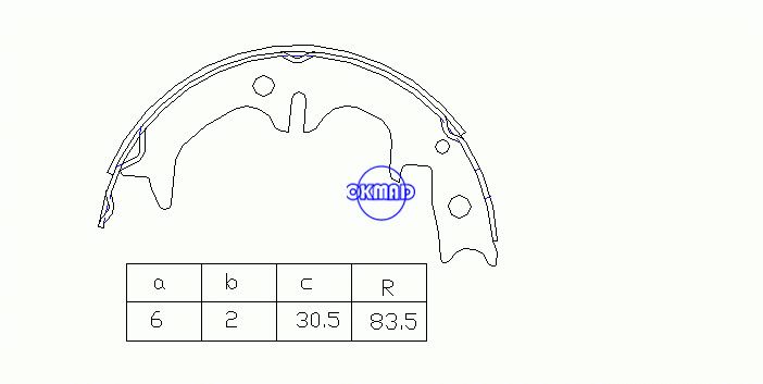 TOYOTA Mark II Crown Cressida 드럼 브레이크 슈즈 FMSI:2200-S895 OEM:46540-22011 FSB4008 MK2308 GS7092, OK-BS405