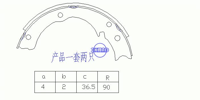 MAZDA Parkway 3000 3500 Tampons de frein à tambour OEM : W023-44-560 FN3340 MK3340 GS7120, OK-BS410