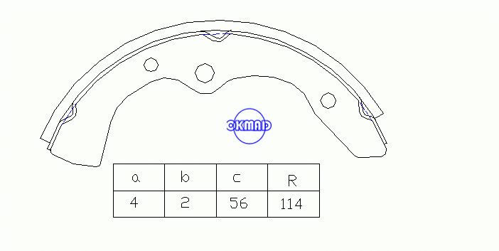 Sapatas de freio a tambor MAZDA BONGO J80 OEM: S119-49-370 MK3327 GS7112, OK-BS412