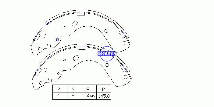 FORD RANGER MAZDA B-SERIE Mâchoires de frein à tambour OEM: 3645890 MK3416 FSB684 GS8443, OK-BS421