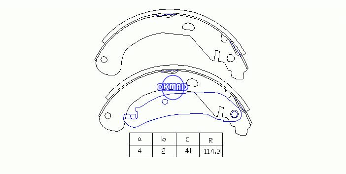CHEVROLET Cavalier Cobalt Malibu GMC TRUCK HHR PONTIAC G5 G6 Pursuit SATURN Ion Red Line Tambor Sapatas de freio FMSI:1538-S795 OEM:22705345, OK-BS460