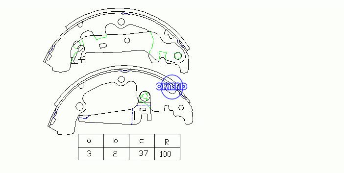 FORD TRUCK EcoSport(라틴 아메리카) 드럼 브레이크 슈즈 FMSI:1664-S993 OEM:2S65-2200-BA, OK-BS461