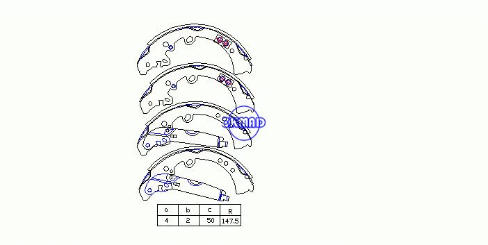TOYOTA FORTUNER HILUXSURF TRUCK 4RUNNER 드럼 브레이크 신발 OEM: 04495-0K120 MK2395, OK-BS477