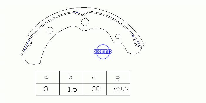 SUBARU LEONE II AA2 AA3 AP2 AA4 ISUZU GEMINET II AR8 ドラムブレーキシュー FMSI: 1392-S563 OEM:25178-GA100 K7729 FSB259 GS8507, OK-BS515