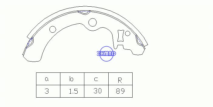 Sapatas de freio de tambor SUBARU LEONE I II Estate FMSI: 1392-S562 OEM:25178-GA390 K7730 FSB295 GS8506, OK-BS516