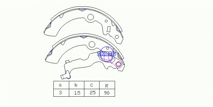 SUZUKI IGNIS I II WAGON R + Sapatas de freio de tambor Hatchback OEM: 53200-76G10 K9959 FSB643 GS8476, OK-BS525