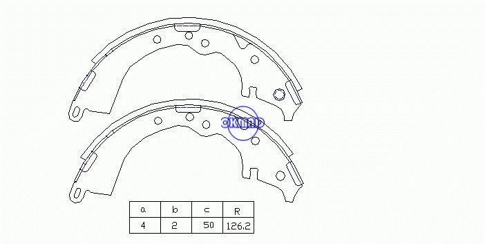 TOYOTA HILUX VII Pickup ESTIMA LUCIDA EMINA Sapatas de freio a tambor OEM:04495-0K010 K2335 GS7333, OK-BS528