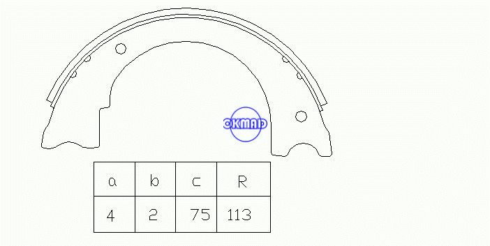 CHEVROLET GMC MD FORD F450 F550 F59 ドラムブレーキシュー FMSI:2086-S647 OEM:15661993 647PG, OK-BS531