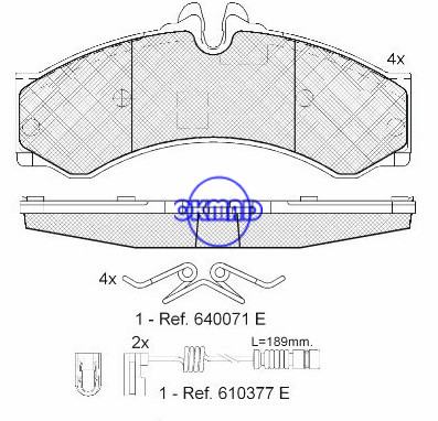 MERCEDES BENZ SPRINTER VOLKSWAGEN LT brake pad FMSI:D1136-8246 OEM:05103556AC WVA:2907629153,F1136