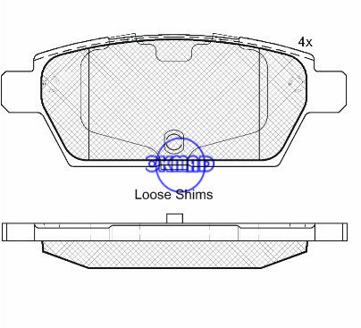 Ford Fusion 2.3 , 3.0 Lincoln Zephyr 3.0 Mazda 6 2.3 Mercury Milan 2.3 , 3.0 brake pad FMSI:D1161-8272 OEM:6E5Z-2200-B WVA:24581,F1161