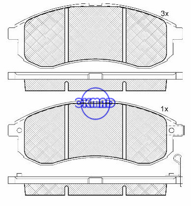 MITSUBISHI L 200 brake pad FMSI:D1214-8334 OEM:DBP 511 126 WVA:23879,F1214