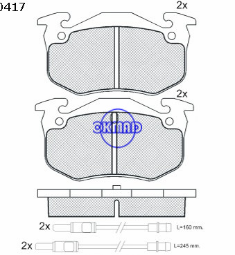 ALPINE V6 ALPINE A310 CITROEN BX Break brake pad FMSI:D1220-8341 OEM:60 00 008 125 WVA:2063520790,F1220